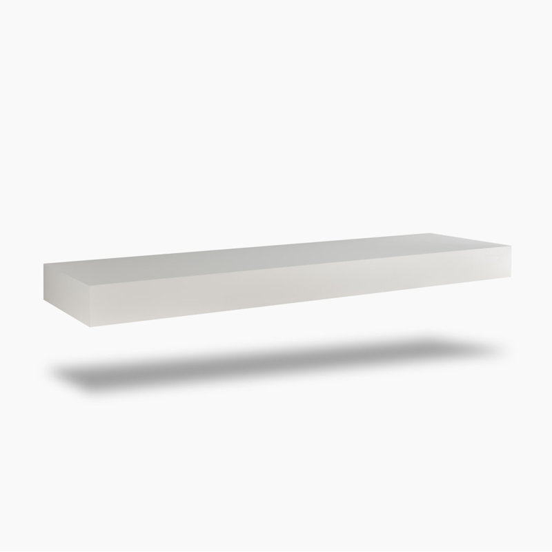 Evilynn Floating Shelf, White/Cement