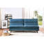 Canapé-lit rembourré en tissu texturé bleu 1pc Casual Living Furniture