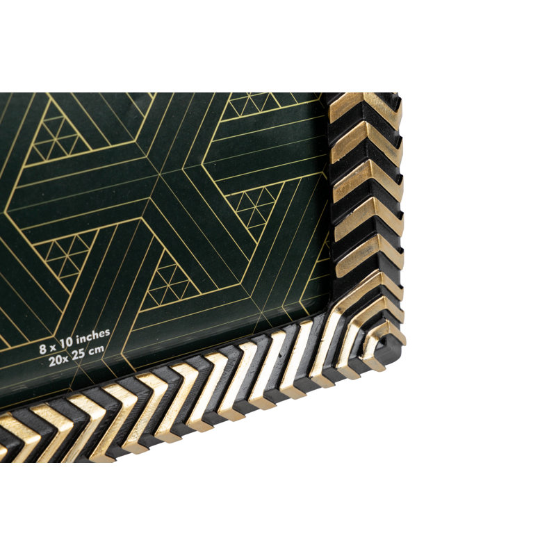Picture Frame, 30cm H x 25cm W x 2cm D, Black/Gold