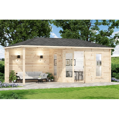 Fünfeckiges Gartenhaus Alegra 595 x 300 cm