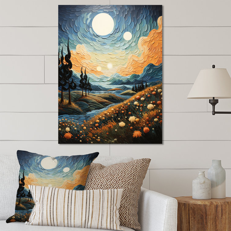 Millwood Pines Vangogh Wheatfield With Cypresses On Metal Print ...