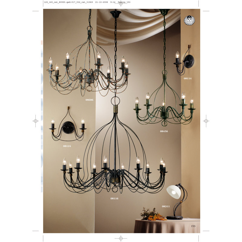 Aries Iron Candle Wall Light, Blue / Black