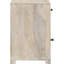 Armoire en bois de manguier avec tiroir beige blanchi pour la décoration de la chambre à coucher