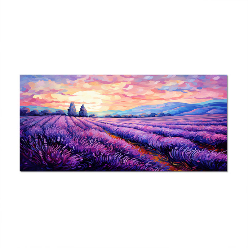 Vangogh Lavender Fields II - Vangogh, art mural sur toile par Vincent Van Gogh, peinture, Toile tendue