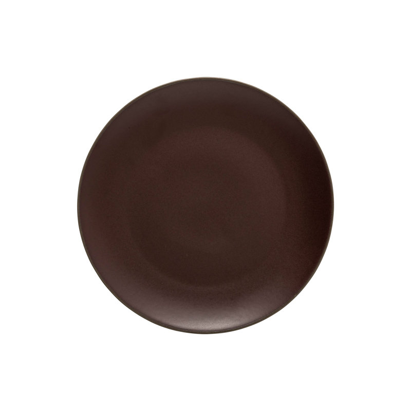 Stacked Organic Handmade Stoneware Dinner Plate, Gray
