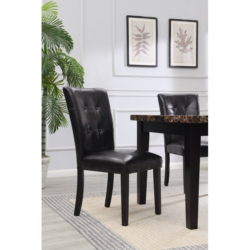 Chaise parsons capitonnée Dezera
