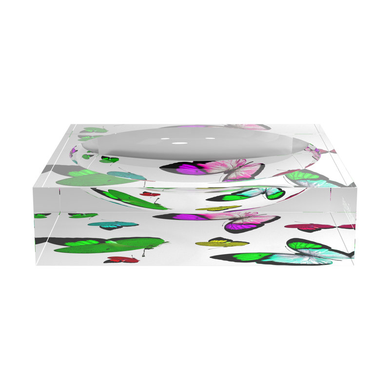 Butterflies Acrylic Candy Catchall Dish, Acid Green