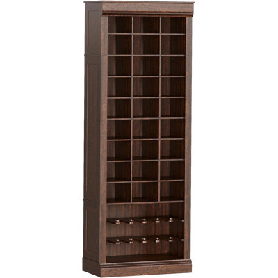 10-Tier Wooden Shoe Storage Cabinet with 27 Cubbies – Tall Freestanding Shoe Organizer for Entryway & Living Room