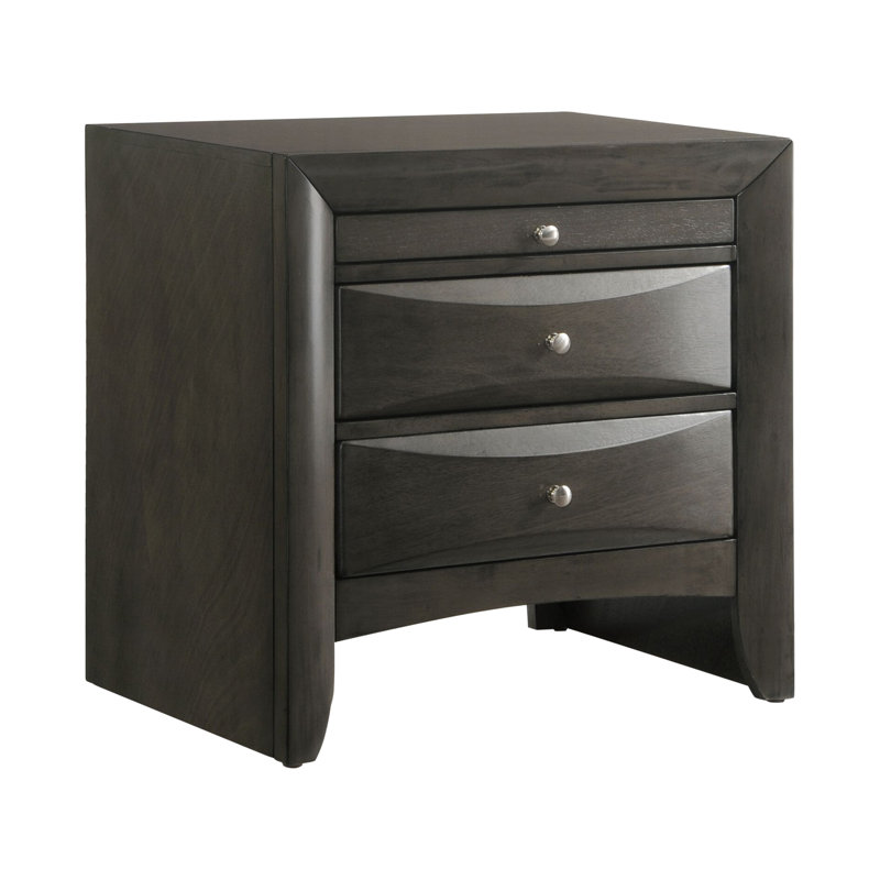 Nightstand, Black, Gray