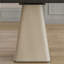 Table de salle à manger extensible carrée pour petits espaces, plateau en pierre frittée blanche avec base en acier inoxydable revêtue de cuir, sièges 4-8