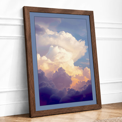 Towering Cloudscape Modern - Framed Print