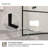 Hilma 34 In. W X 72 In. H Fixed Framed Shower Door In Matte Black Finish With Patterned Glass