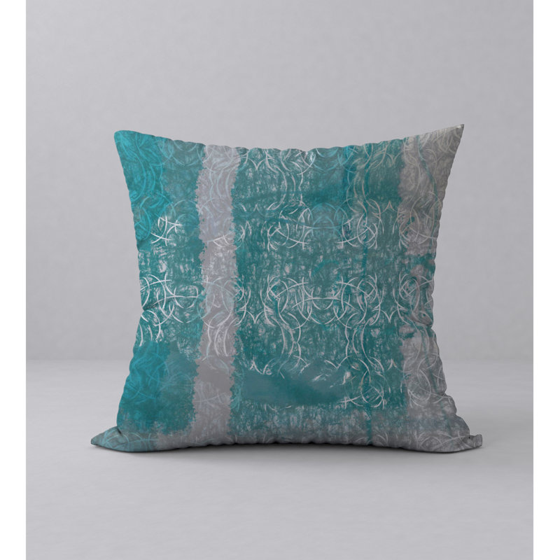 Abstract Throw Pillow, 18" H x 18" W x 5"D