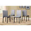 Chaises de salle à manger avec cadre en métal gris et similicuir, de 4 - Collection Graceful Option