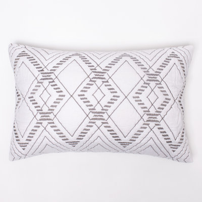 Cotton Machine Tufted Geometric Sham Set