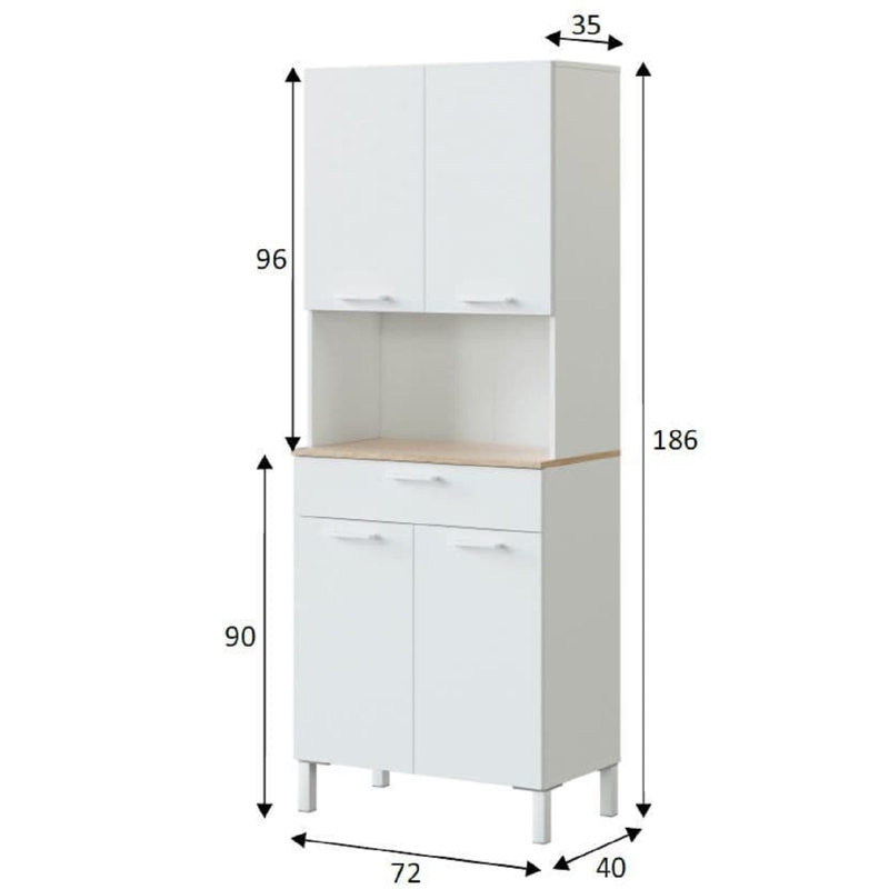 Rawad 186cm Kitchen Pantry