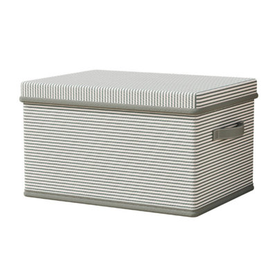 1Pcs Home Foldable Storage Box Storage Box Large Capacity Storage Box Foldable Stripe Folding Storage Box with Lid