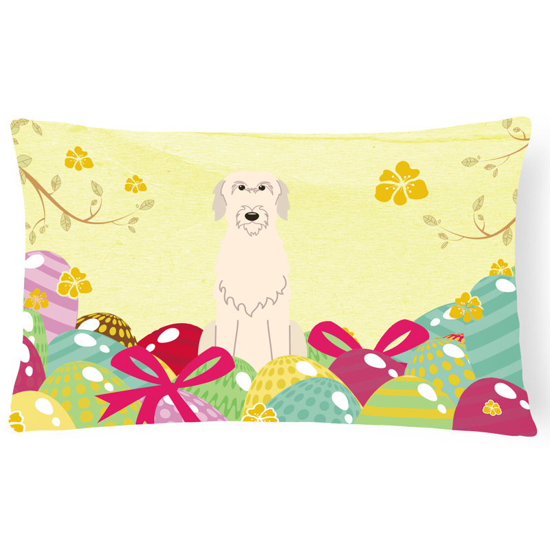 Easter Eggs Outdoor Throw Pillow