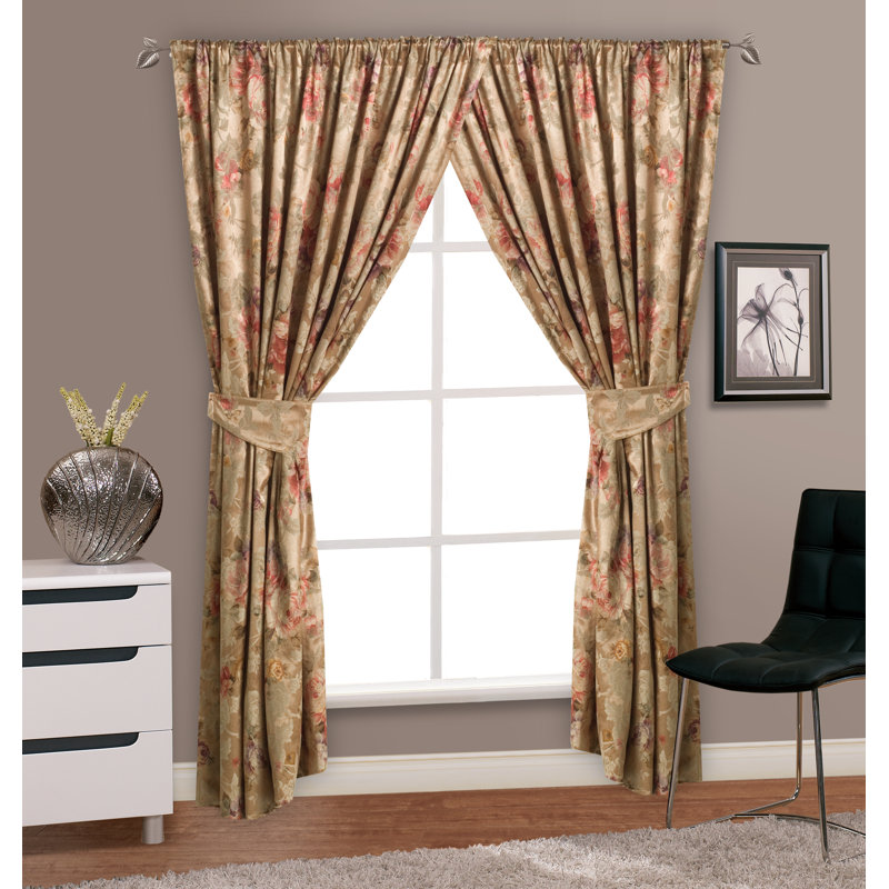 ANASTASIA Oreilly Pencil Pleat Semi Sheer Curtains, 116 cm W x 138 cm D