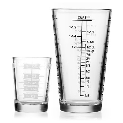Mixologist Libbey Essentials 2-Piece Measuring Glass Set
