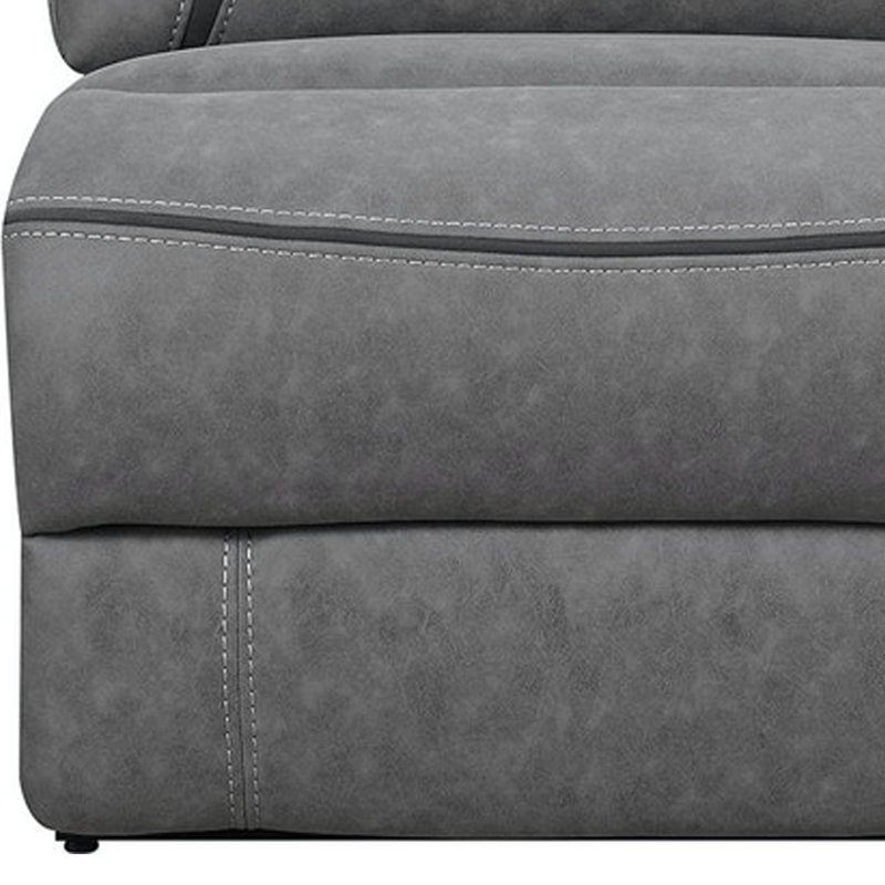 Faux Leather Slipper Chair, Gray Faux Leather