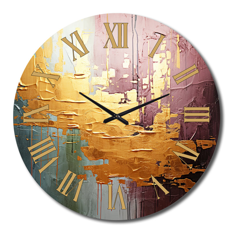 Horloge murale en métal abstraite célébrant le Destin, Très grand