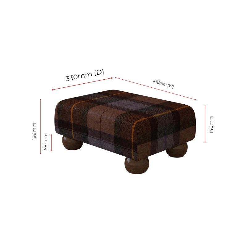 Manufactured Wood Accent Stool, Mahogany