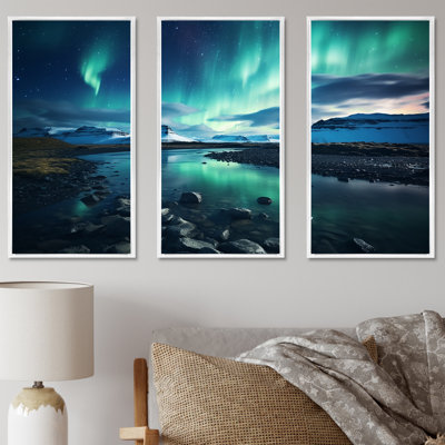 «Islandais Borealis Winters Aurora I», art mural Aurore boréale