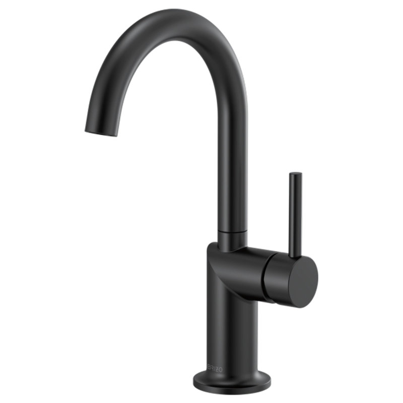 Odin® Bar Faucet with Arc Spout, Matte Black, Lever Handle