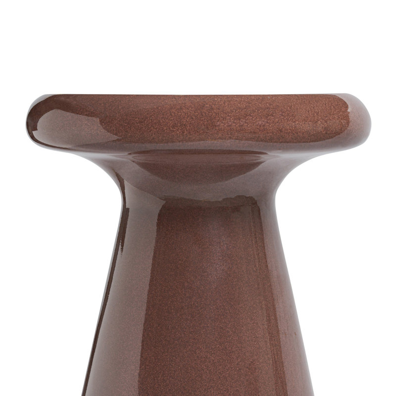 Kika End Table-Smooth Red Concrete, Smooth Red Concrete
