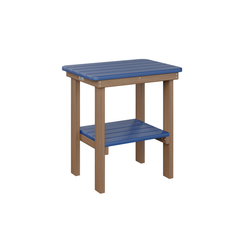 Berlin Gardens Rectangular End Dining Table, Antique Mahogany, Pacific Blue