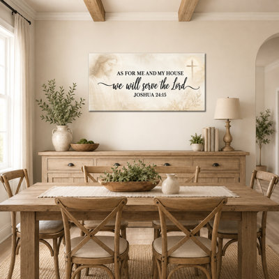 Doux sépia, portrait de Jésus, art mural, Josué 24:15, comme pour moi et ma maison