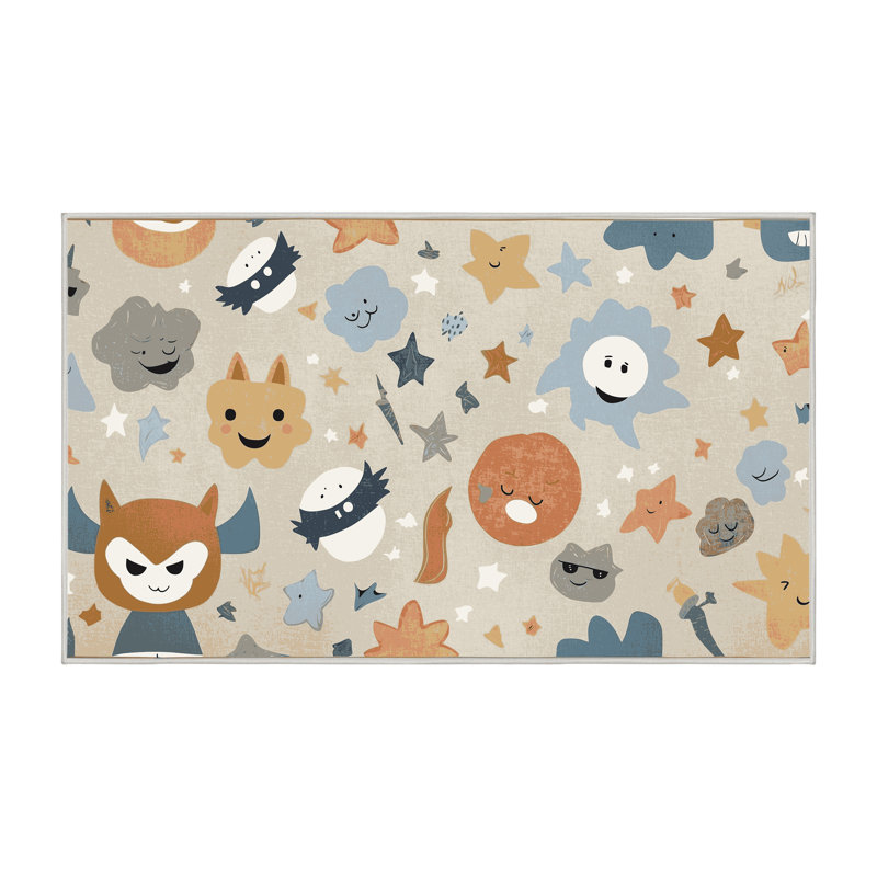 Tapis pour enfants Zoomie Kids, Rectangulaire 2 pi x 3 pi