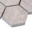 Textured Honeycomb Hexagon Marble Mosaic Tile-61195743