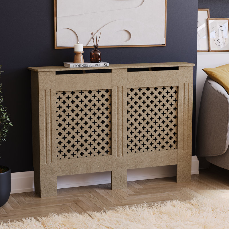 Reta Radiator Cover, 82cm H x 111cm W x 19cm D, Unfinished