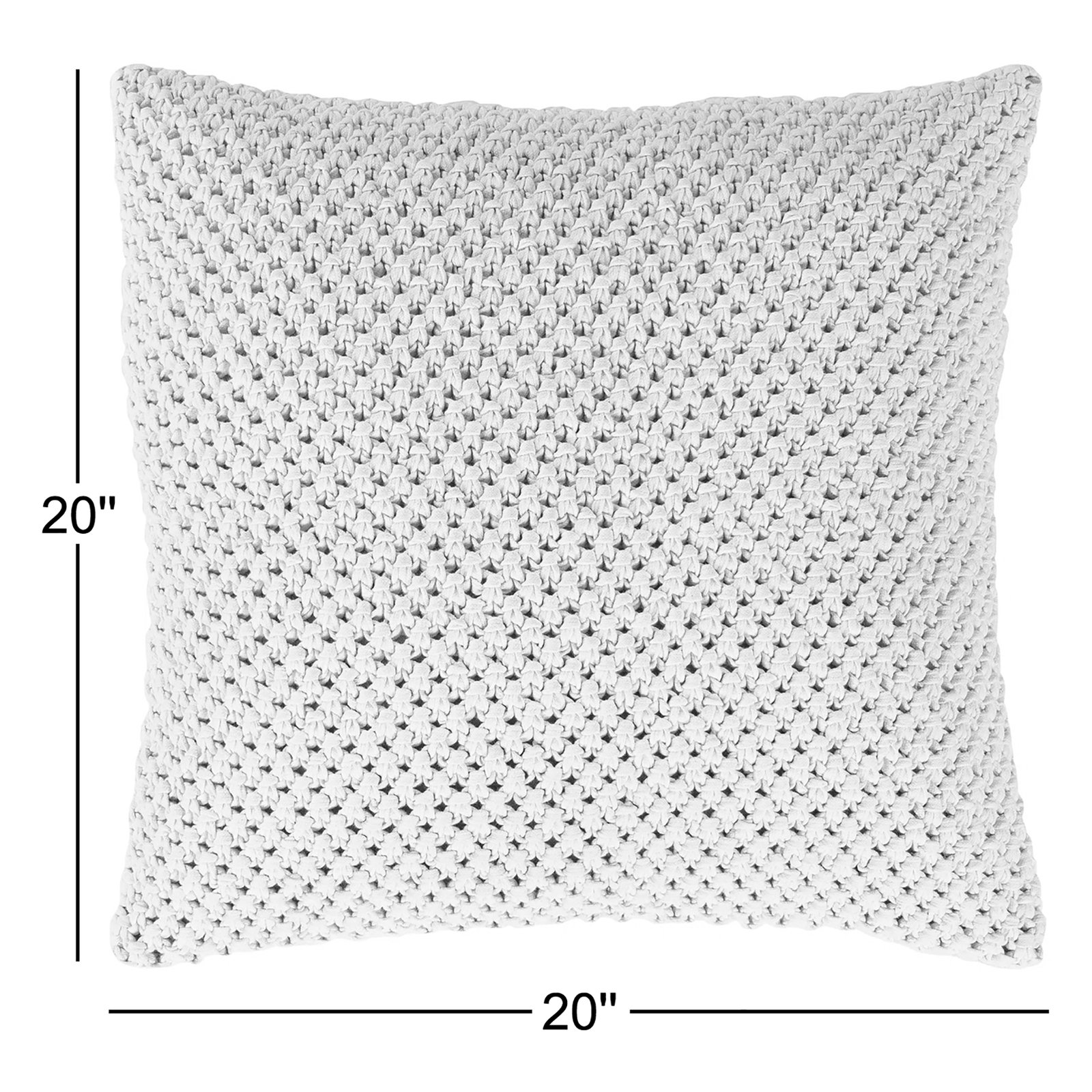 Lucile Cotton Throw Pillow, Poly Fill, 18" x 18", Gray