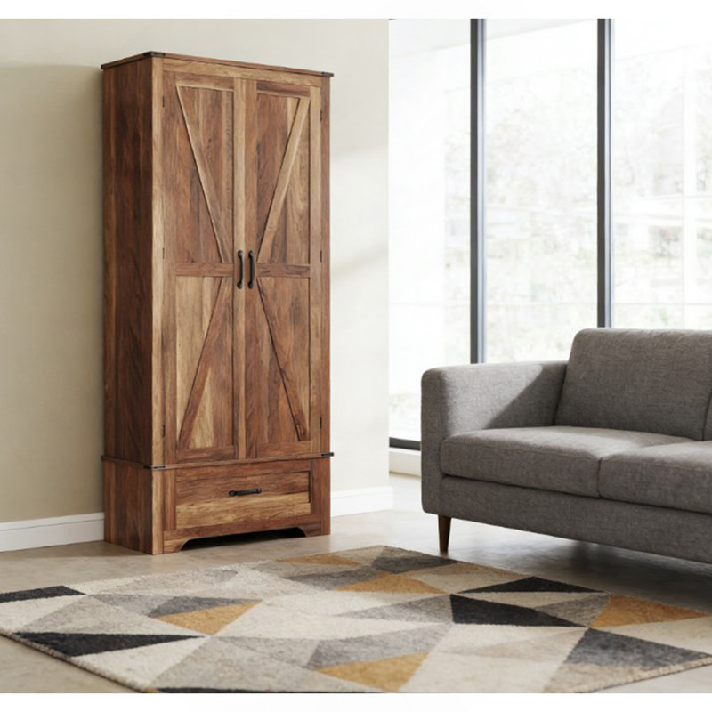 Armoire de cuisine, armoire avec tablettes réglables