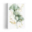 Golden Ginkgo Flow Abstract Delicate Elegant Nature Plant Wall Art Print 1 Piece Wrapped Canvas Wall Art-1579913580
