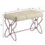 Banc de chambre délicat blanc et rose avec motif de papillons