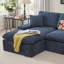 Canapé modulaire en L en chenille Boneless-1435157146