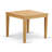 5 Piece Dining Table Set for 4 Includes a Square Kitchen Table and 4 Dining Room Chairs, Oak-335319897-384504295-384504293