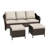3-Piece All-Weather Wicker Patio Conversation Set with Storage Ottoman & Cushions-608933953