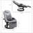 PU Recliner Armchair with Footrest, Headrest, and Round Steel/Wood Base