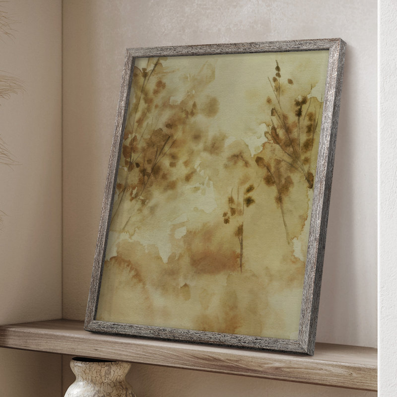 «Yellow Memory II», reproduction encadrée - bois massif, H 21 po x l 17 po