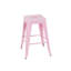  Ensemble de 2 tabourets de comptoir en métal de 24 pouces, ensemble de 2 tabourets empilables intérieur / extérieur, rose-46415773-46415763-46415785