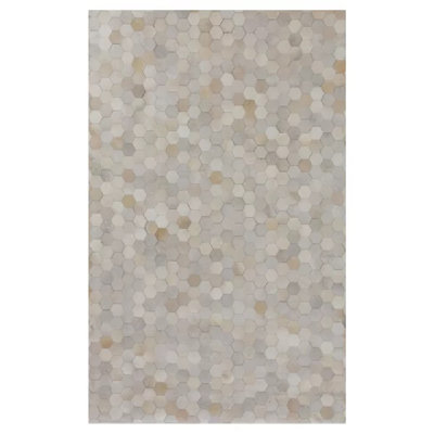Cowhide Geometric Indoor Rug