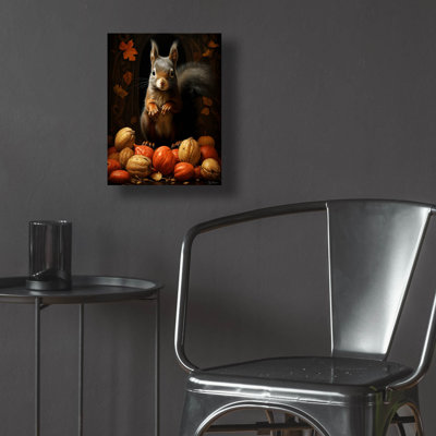 «Black Squirrel With Nuts» par MomArt, verre acrylique
