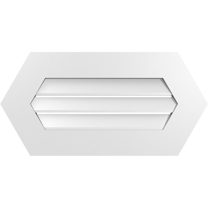 Évent horizontal fonctionnel à pignon en uréthane à surface horizontale Signature, H 14 po x l 28 po x P 1 po
