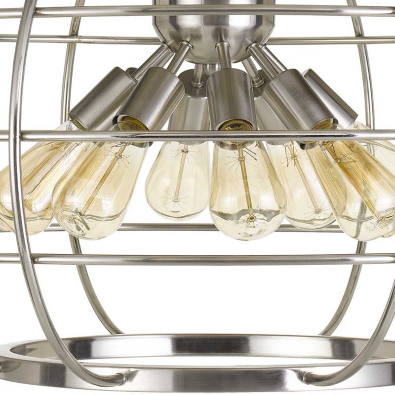 Lustre en forme de globe à 8 lumières unique et accrocheur Doron