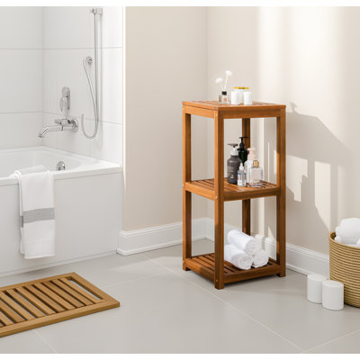 3-tier Solid Wood Shelving Unit